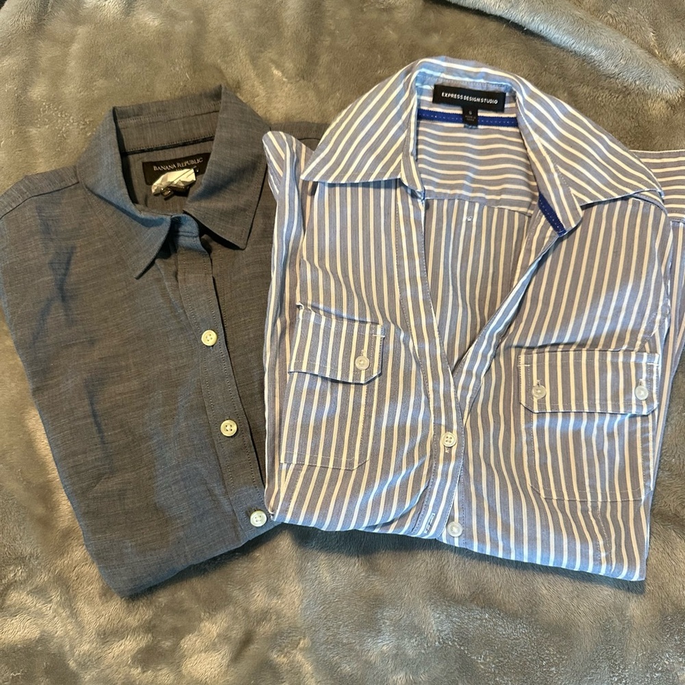 Set of 2 - Tailored Dress Button Down Shirt
